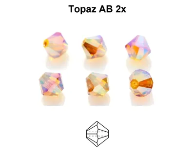 4mm Bicone: Topaz AB 2x 30pcs