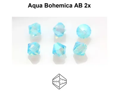 4mm Bicone: Aqua Bohemica AB 2x 30pcs