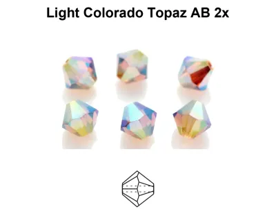 4mm Bicone: Light Colorado Tpz AB 2x 30pcs
