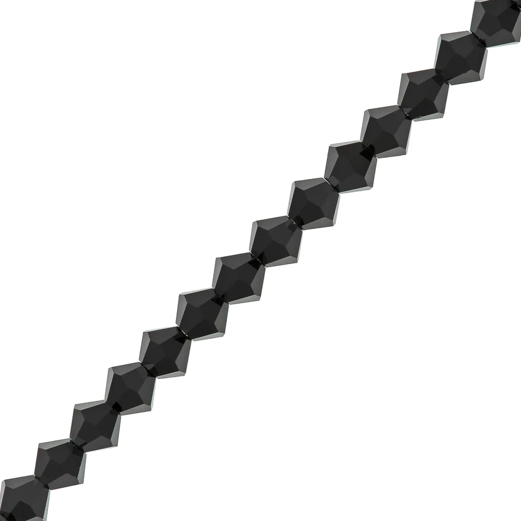 4mm Bicone: Jet 24pcs
