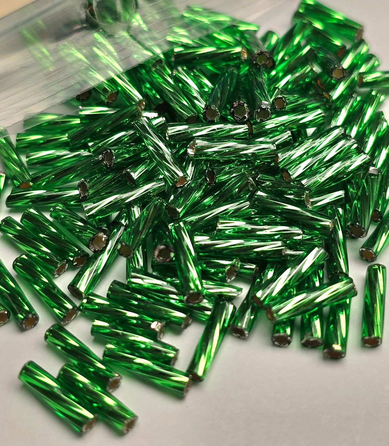 9mm Bugles: Twisted #27B Silverlined Green 9mm Bugles: Twisted #27B Silverlined Green