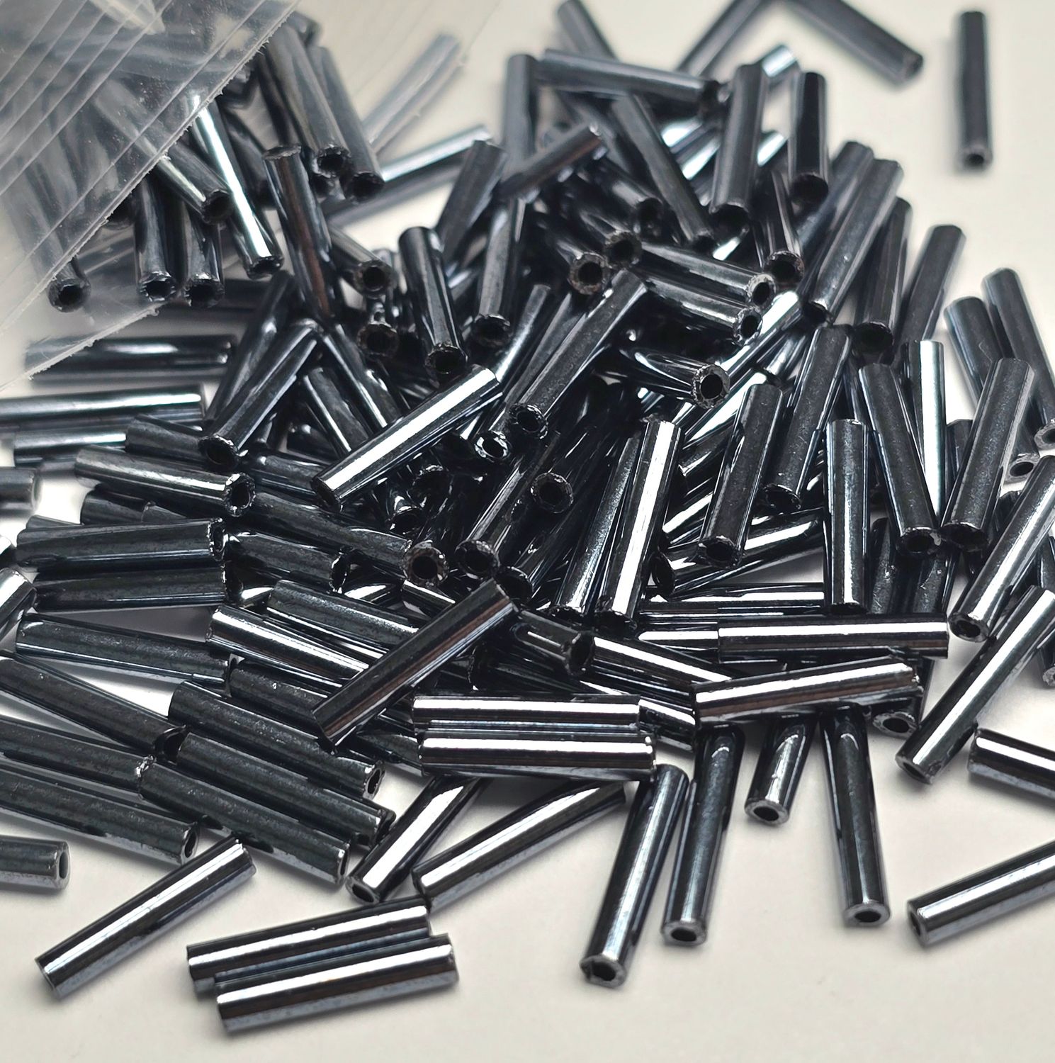 9mm Bugles: #81 Hematite 9mm Bugles: #81 Hematite