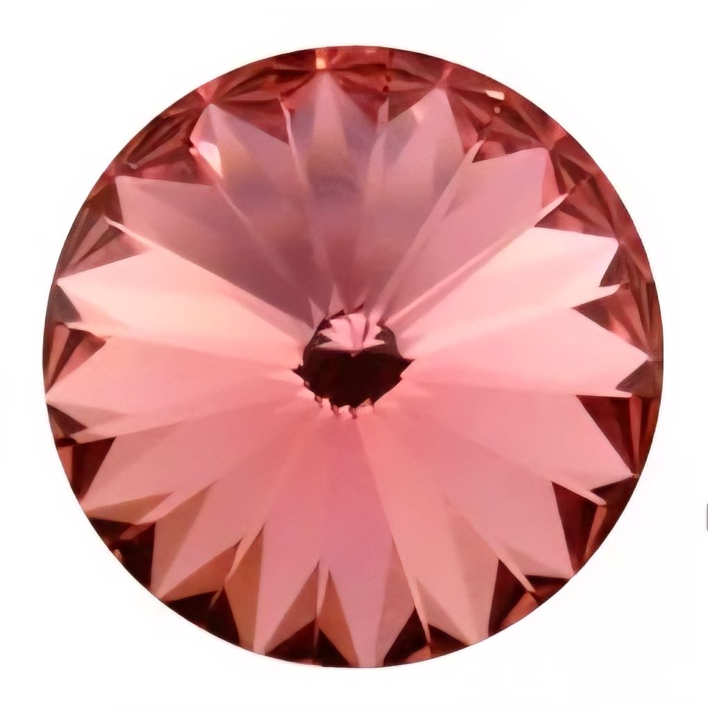 14mm Rose Peach Rivoli 14mm Rose Peach Rivoli