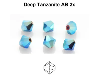 4mm Bicone: Deep Tanzanite AB 2x 30pcs