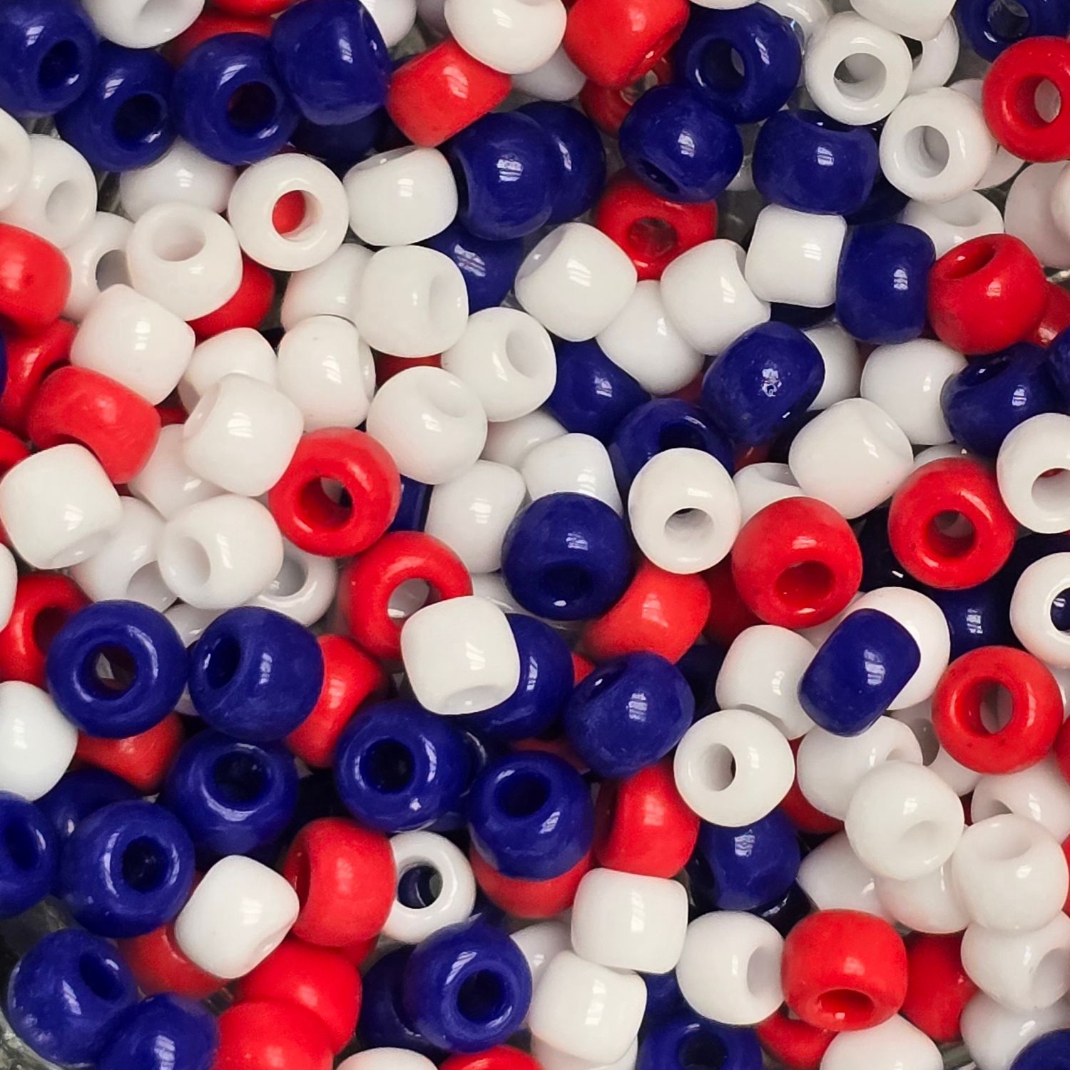 6/0 Bead Mix: Red, White & Blue 