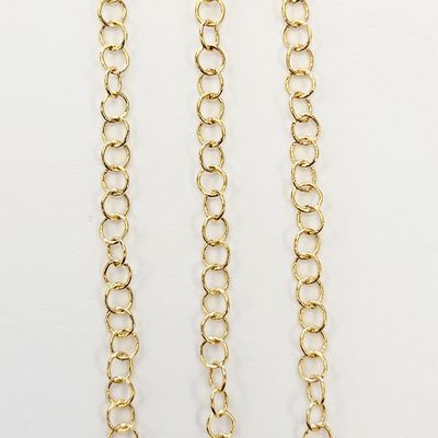 Cable Chain 4mm Fine - Gold Plated