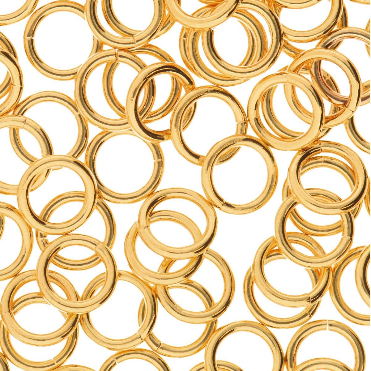 Round Jump Rings: 5mm Gold Plated (144 Pieces) *Bulk Bag*