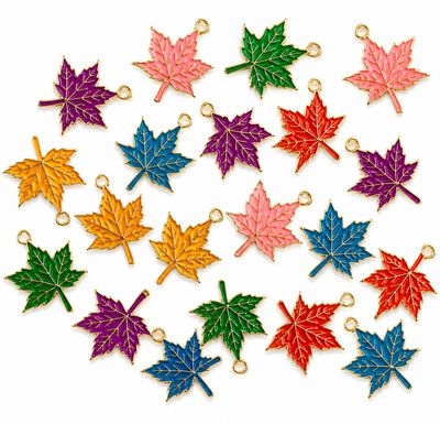 Small Maple Leaf Mixed Charms