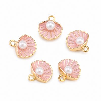 Shell Chrams with Pearl - Pink