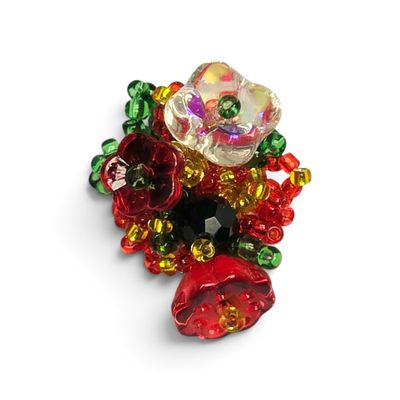 Beaded Christmas Bouquet Pendant