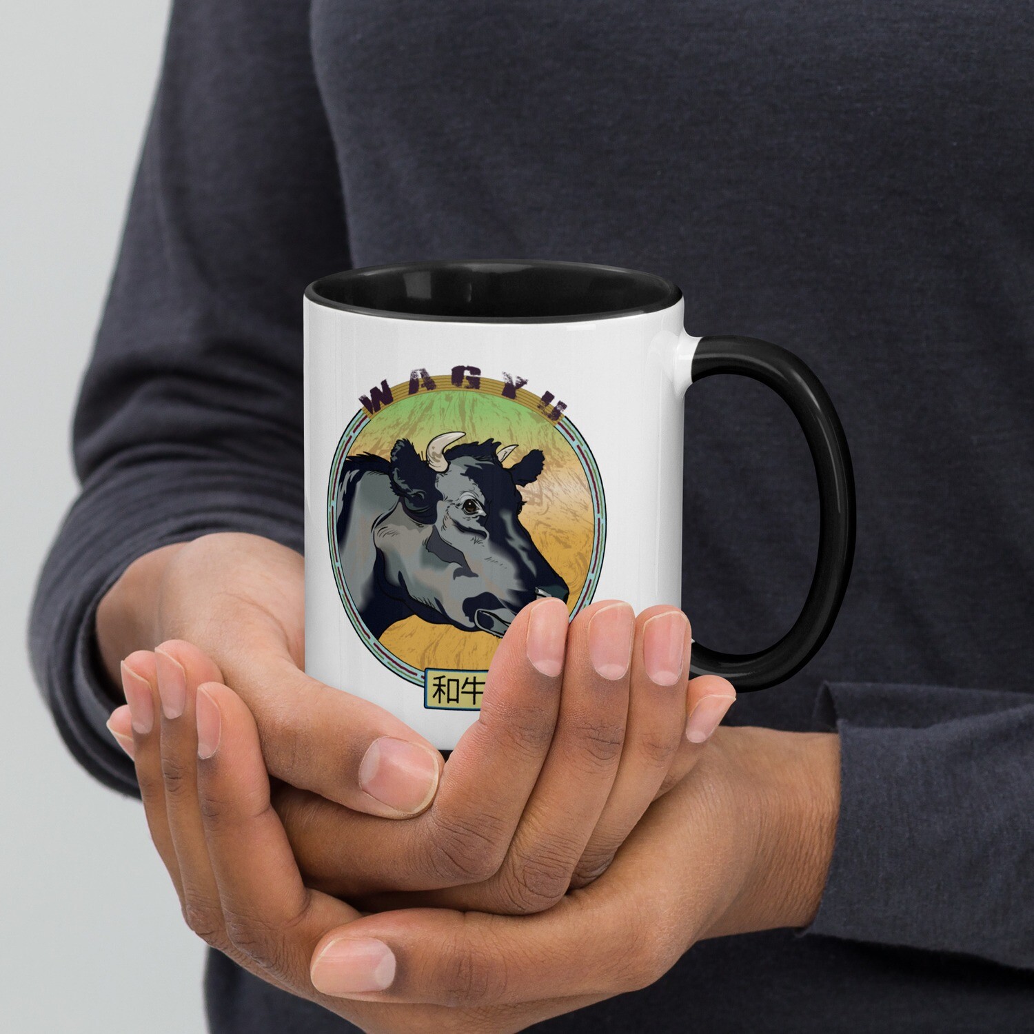Mug with Color Inside and Wagyu portrait