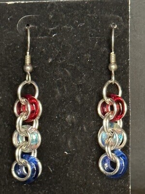 Bicycle Chain Mail Earrings