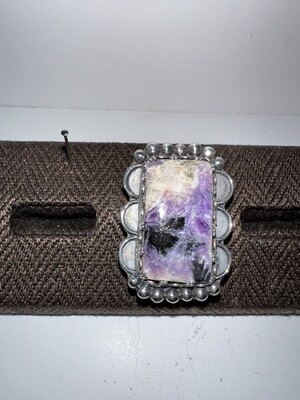 Amethyst Cabochon Ring on Sterling by Don Gesaman
