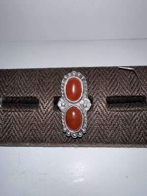 Carnelian Stones on Sterling Ring by Don Gesaman