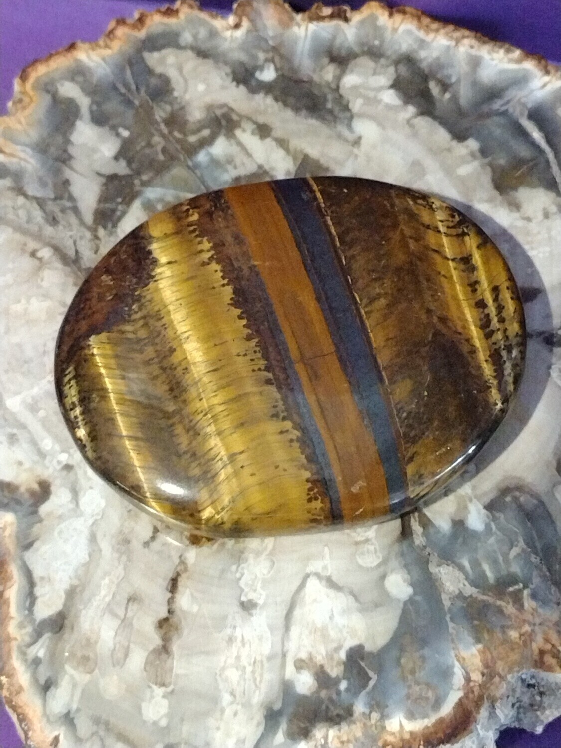 1.6&quot; Tiger Eye Worry Stone