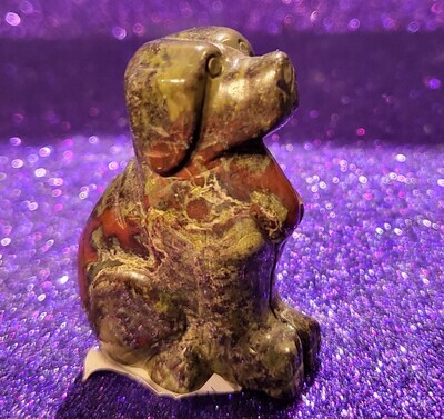 2&quot; Unakite Dog