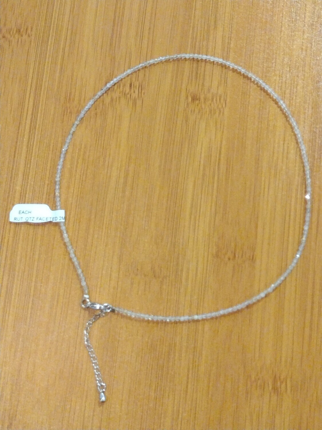 Rutilated Quartz 2 mm Necklace