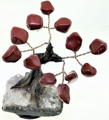 3&quot;H Red Jasper Mini Gemstone Tree