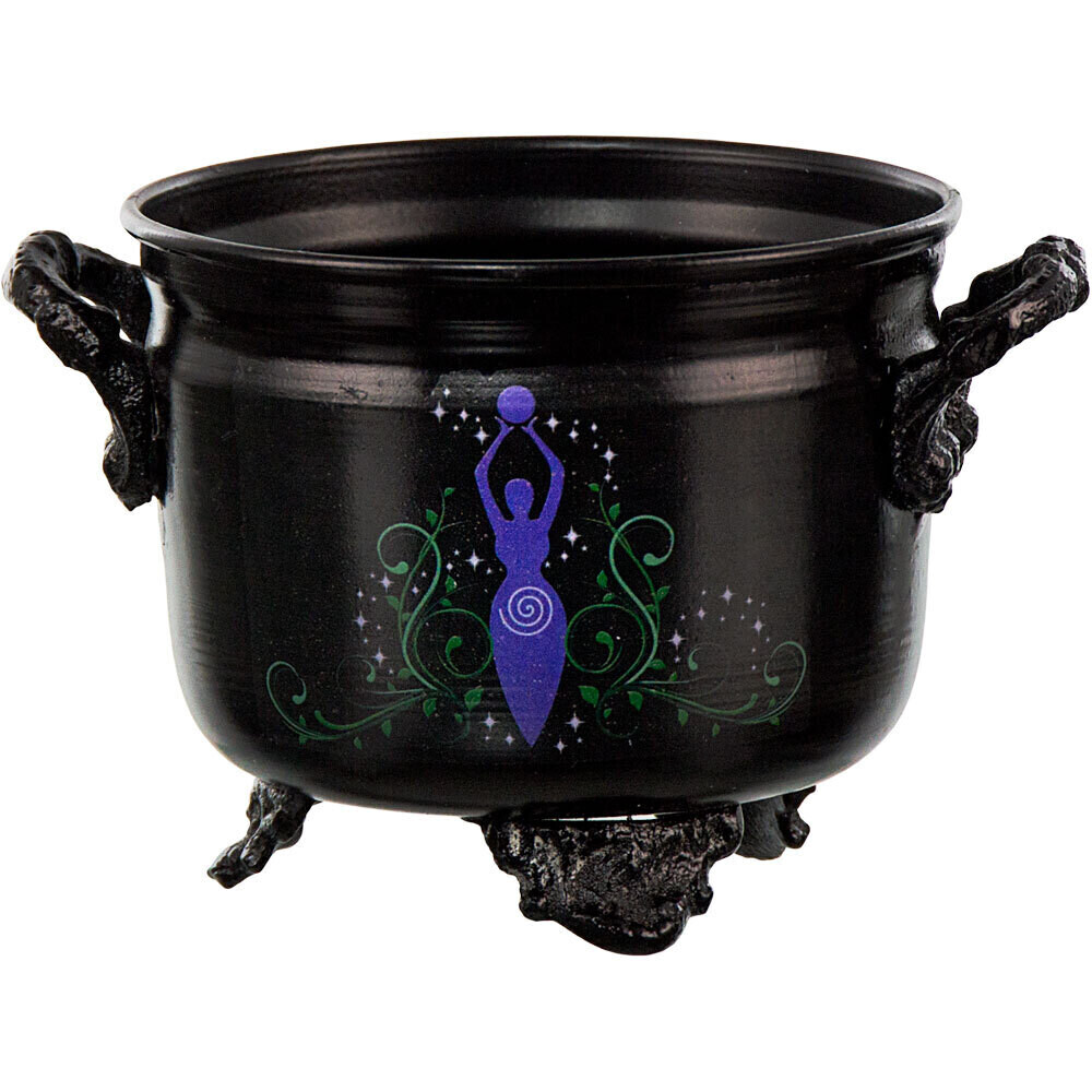 4.5&quot; Metal Cauldron W/ Goddess