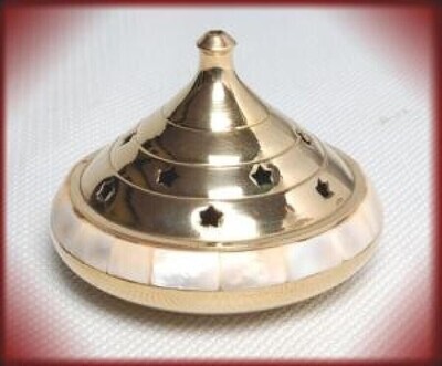 4&quot; D Brass Burner w/ Mother Of Pearl
