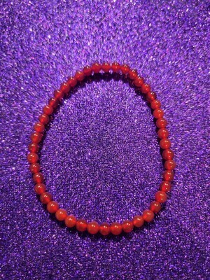 Carnelian 4mm Gemstone Bracelet