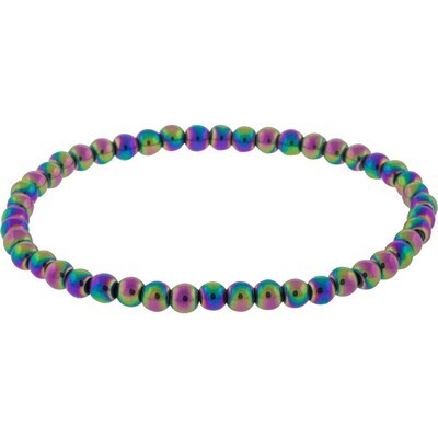 Rainbow Hematite 4mm Gemstone Bracelet