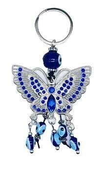 5&quot; Butterfly Evil Eye Keychain