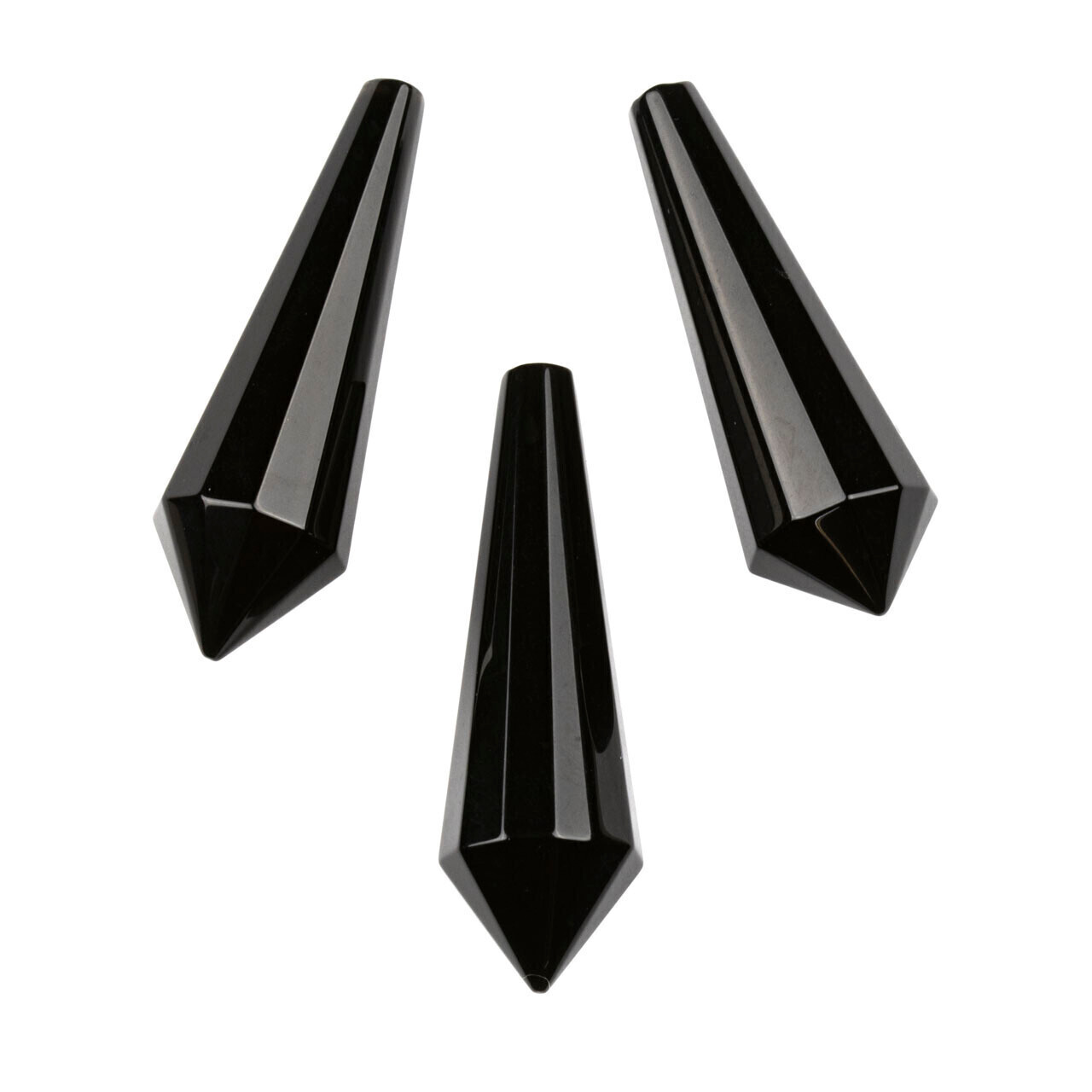 Black Obsidian 55mm Tapered Hexagon Point