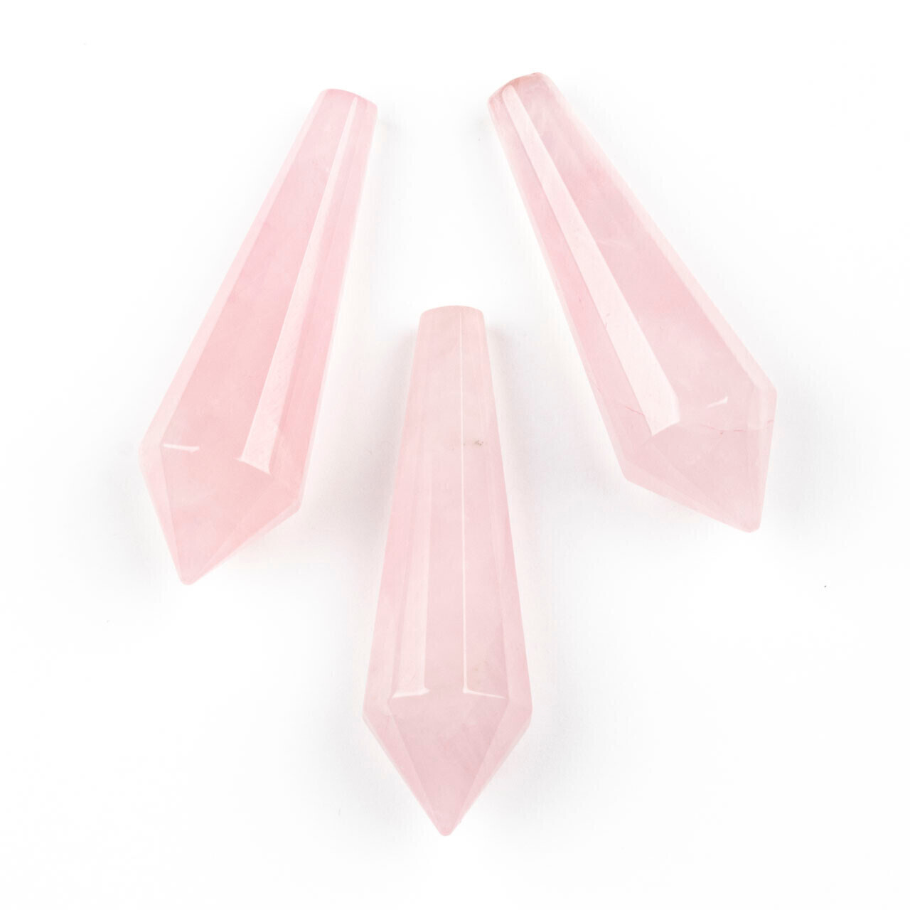 Rose Quartz 55mm Tapered Hexagon Point