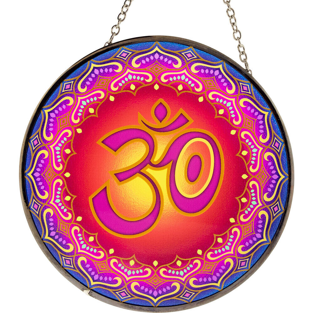 Om 6&quot; Glass Suncatcher