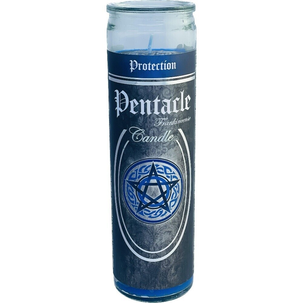 Pentacle 7 Day Glass Ritual Candle