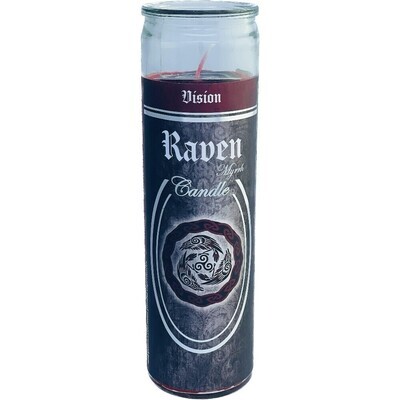 Raven 7 Day Glass Ritual Candle