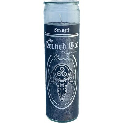 Horned God 7 Day Glass Ritual Candle