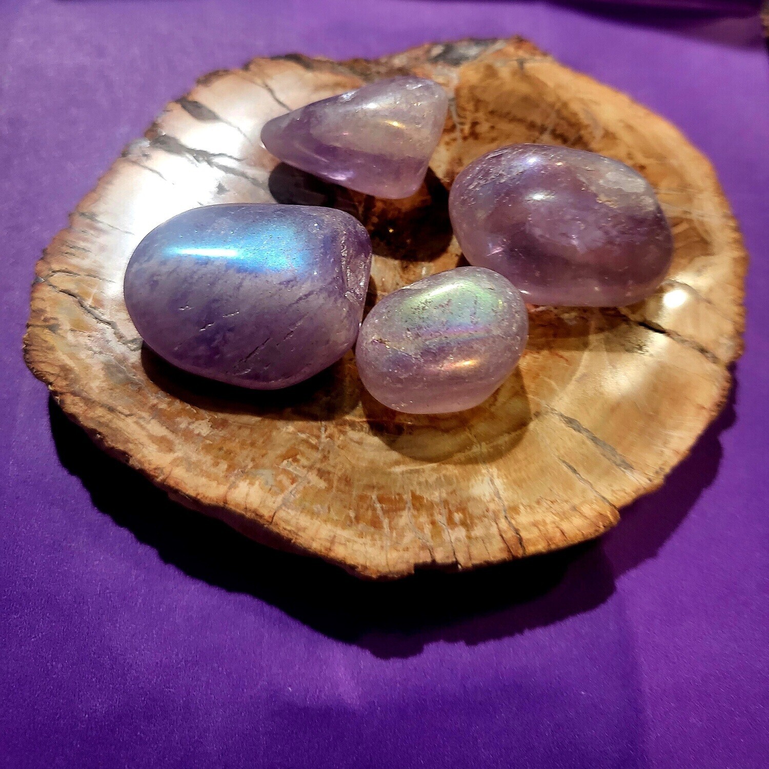 Aura Amethyst Quartz Tumble