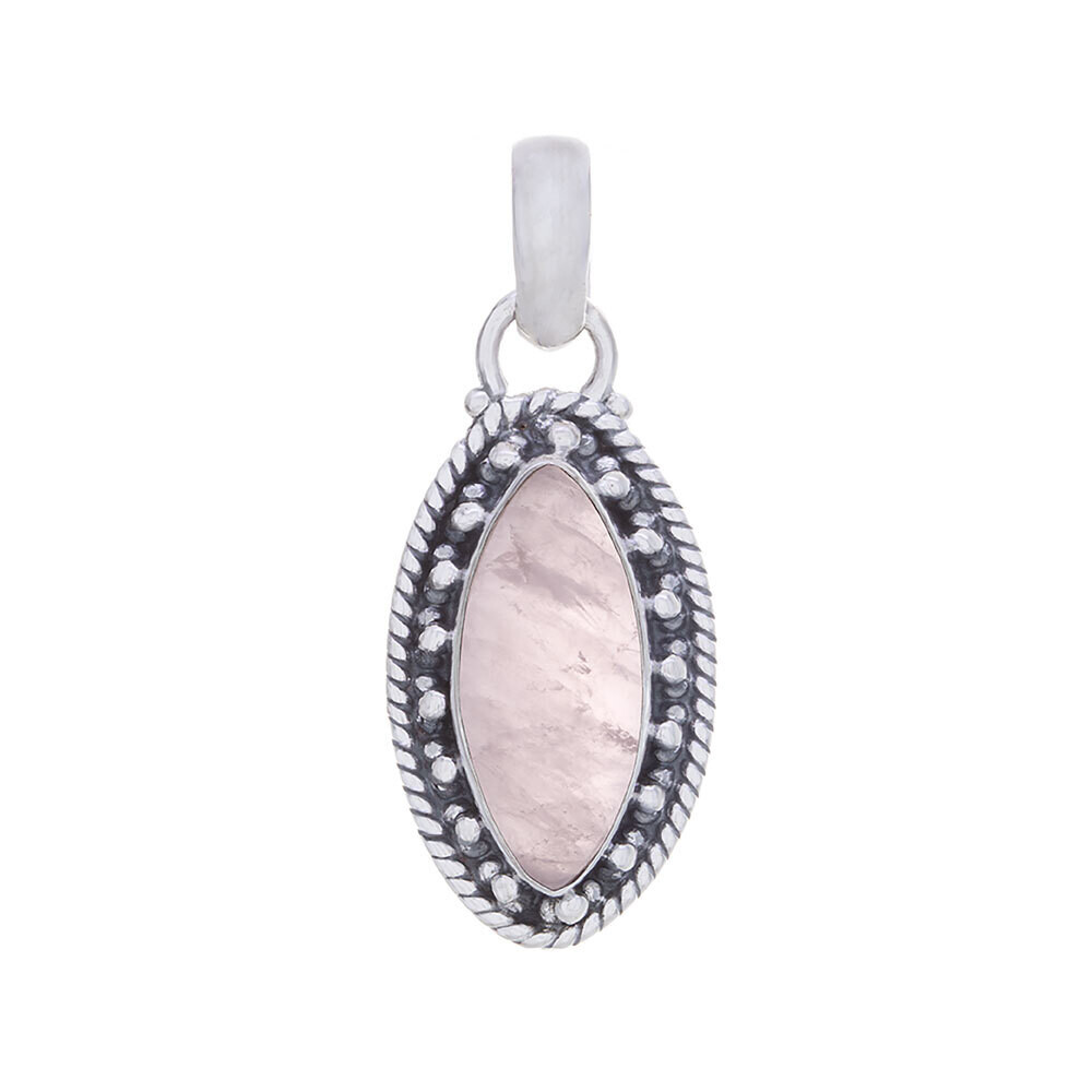 Rose Quartz Fancy Marquise Pendant