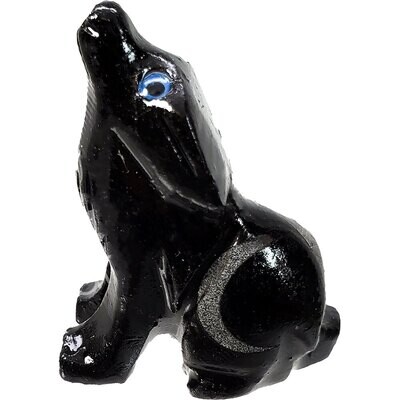1.25&quot; Wolf Black Onyx w/ Moon