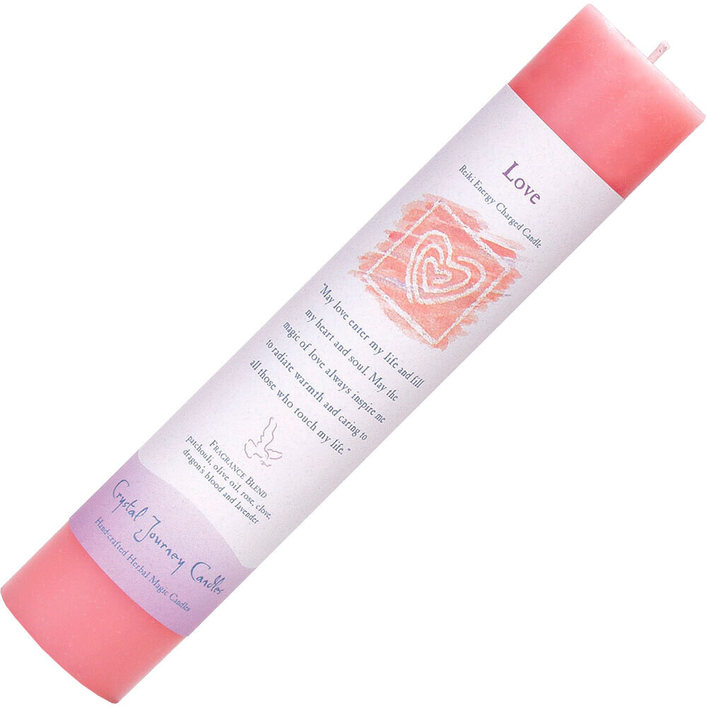 Love Reiki Energy Charged Pillar Candle