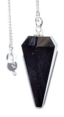 Black Tourmaline Pendulum with Chain