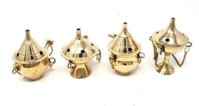 Brass Hanging Censer Burner: Hangs 8.5&quot;