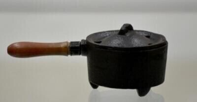 5.5&quot; L Cast Iron Cauldron w/ Wooden Handle