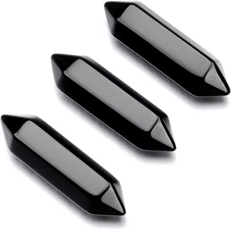 1.5&quot; Double Terminated Black Obsidian