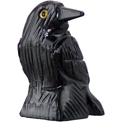 Raven Black Onyx Spirit Animal 1.25&quot;
