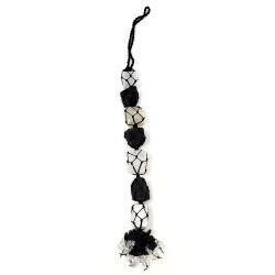 12&quot; Selenite &amp; Black Tourmaline Gemstone Wall Hanging