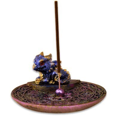Purple Dragon Incense Burner Plate