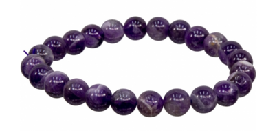 8 mm Chevron Amethyst Bracelet