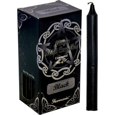 Black Harmonia Mini Ritual Candles 20 pk / 5&quot;