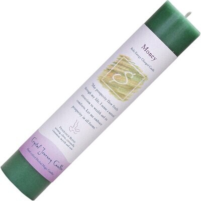 Money Reiki Herbal Pillar Candle