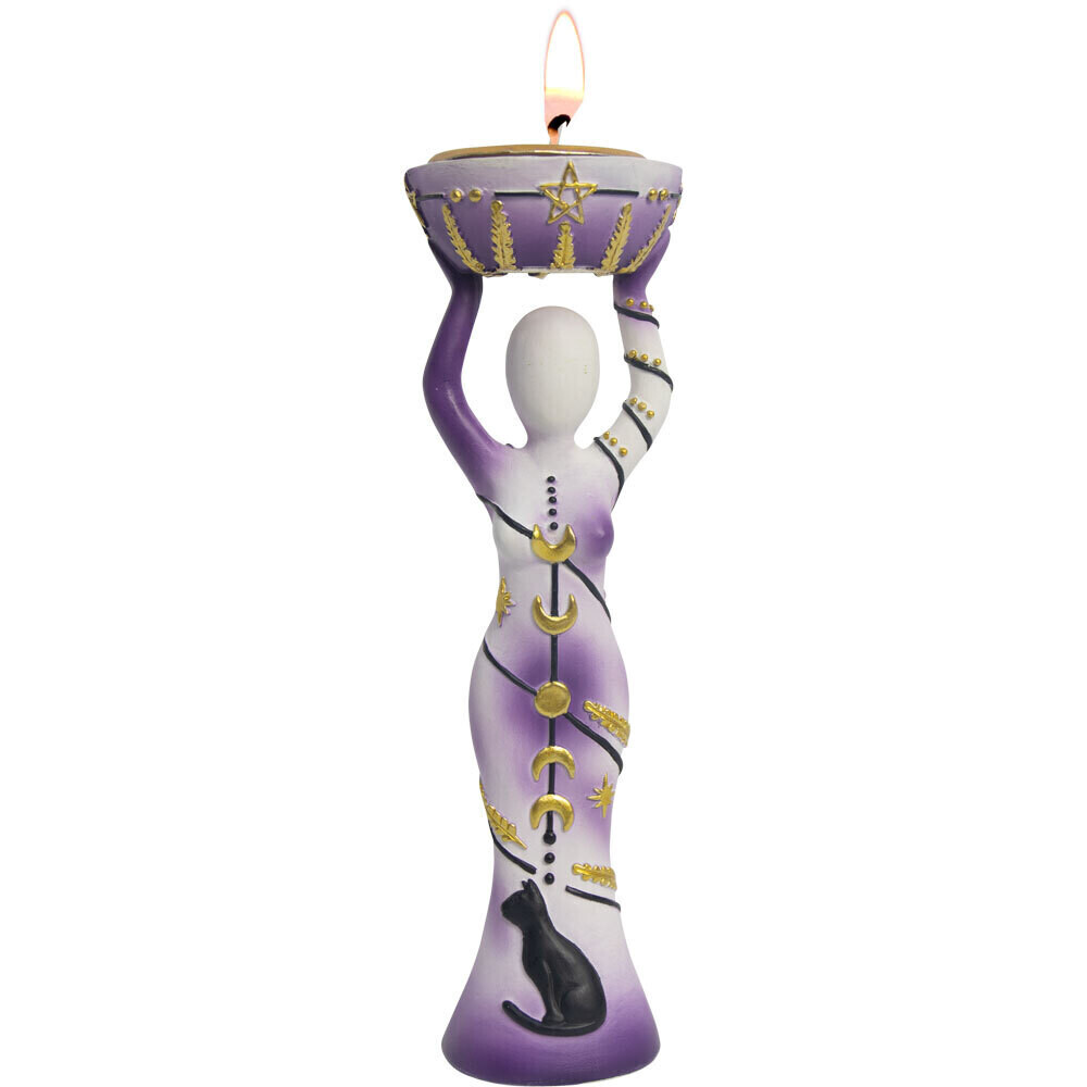 Moon Goddess Polyresin T-Light Holder
