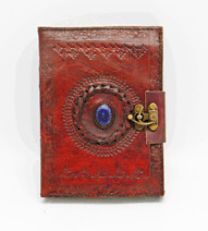 Lapis Stone Eye Leather Journal 5 x 7&quot;