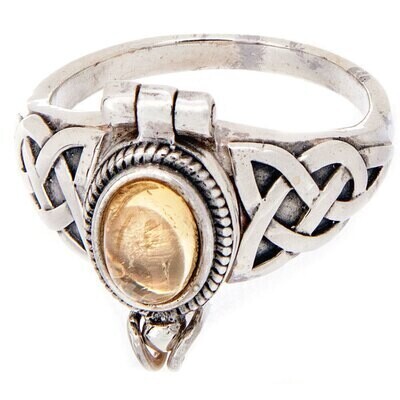 Size 9 Citrine Oval Box Ring